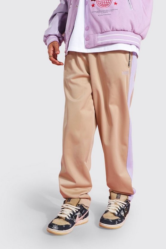 Wide Leg Tricot Jogger With Side