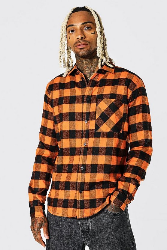 Long Sleeve Regular Fit Flannel Shirt 1 Long Sleeve Regular Fit Flannel Shirt