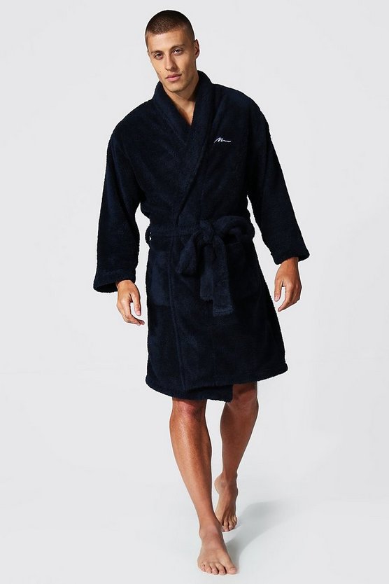 Man Signature Fleece Dressing Gown
