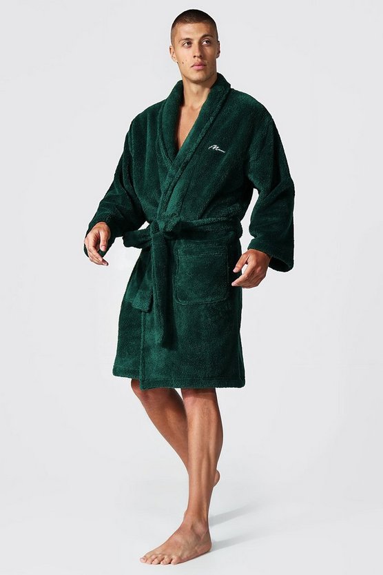 Man Signature Fleece Dressing Gown