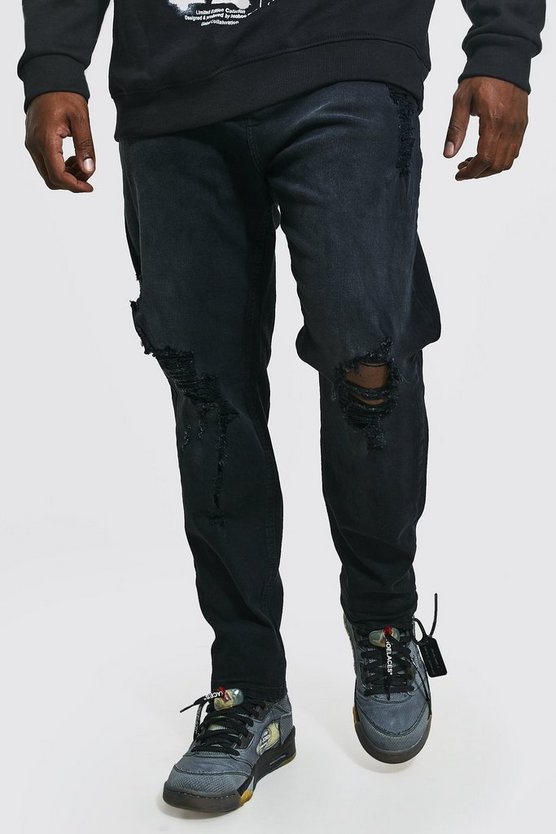 Plus Skinny Busted Knee Distressed Jean