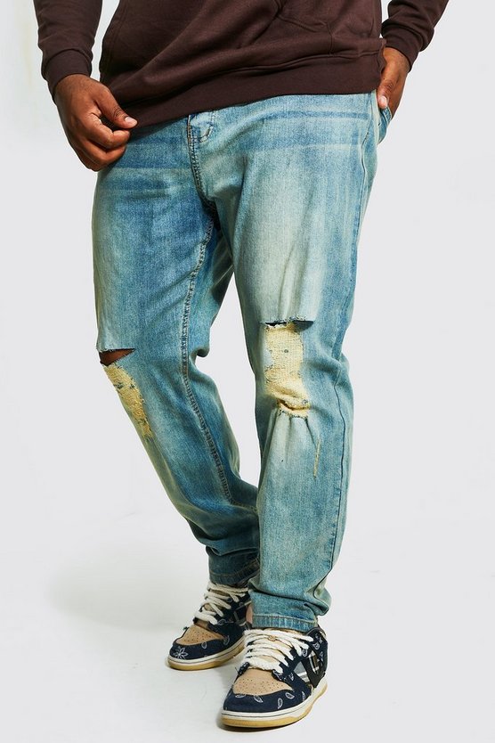 Plus Skinny Stretch Busted Knee Jean