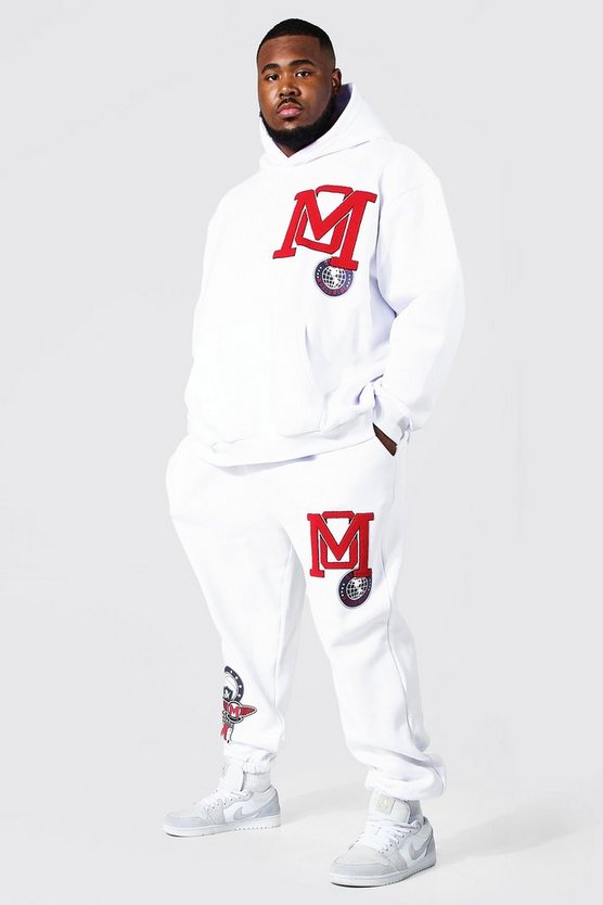 Plus Varsity Applique Hooded Tracksuit