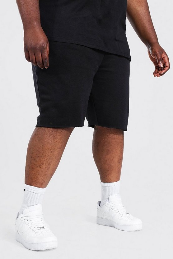 Plus Size Raw Hem Jersey Short