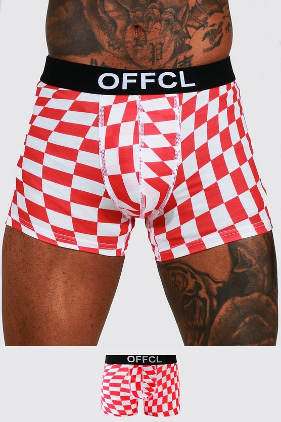 Offcl Warped Checkerboard Print Trunks 1 Offcl Warped Checkerboard Print Trunks