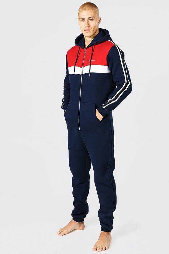 Colour Block Hood Onesie