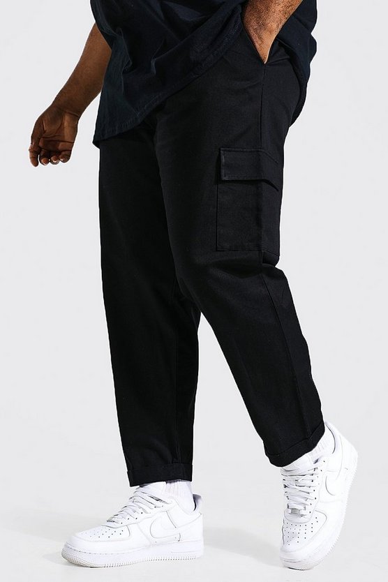 Plus Cropped Twill Cargo Trouser