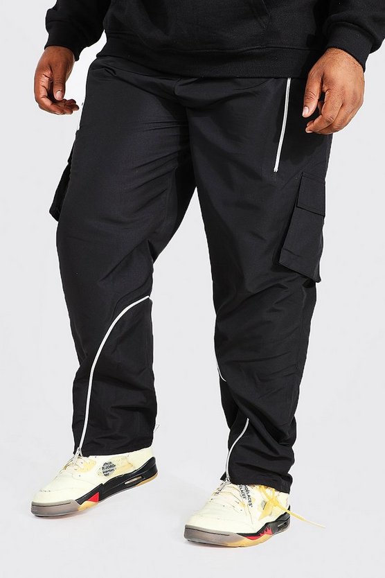 Plus Straight Leg Cargo Trouser With Zips