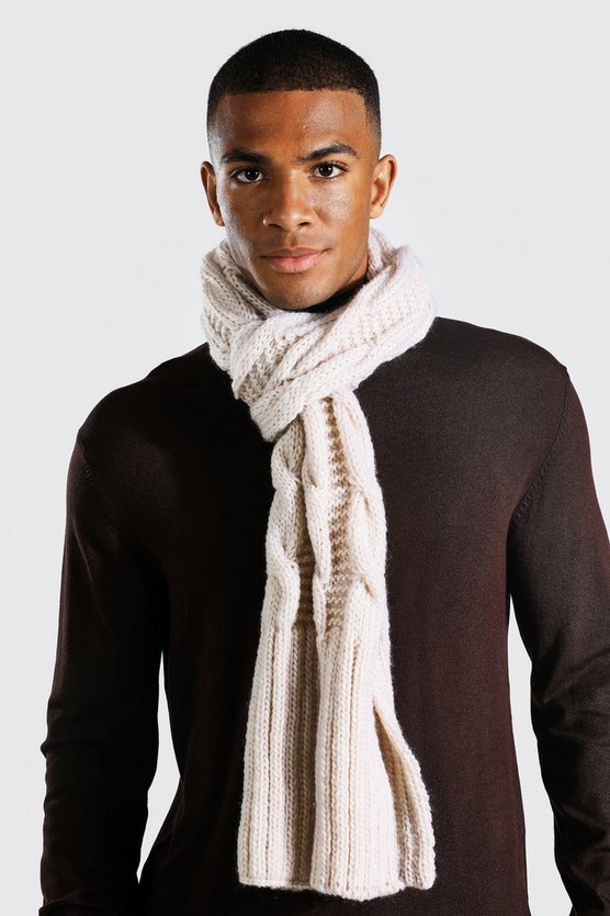 Cable Knitted Scarf 1 Cable Knitted Scarf