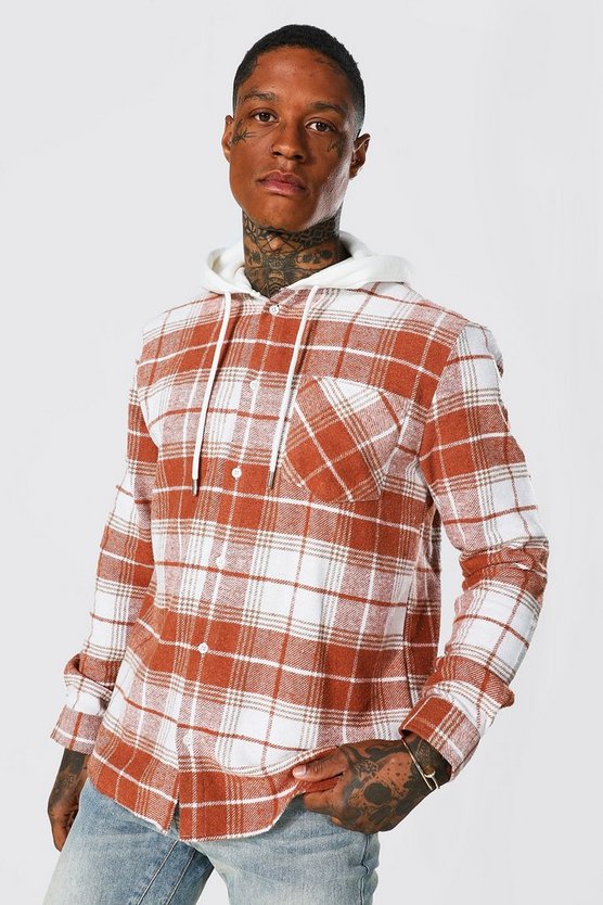Hooded Check Shirt 1 Hooded Check Shirt