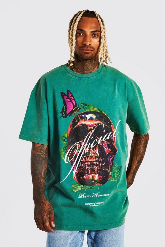 Oversized Official Skull Washed T-shirt 1 Oversized Official Skull Washed T-shirt