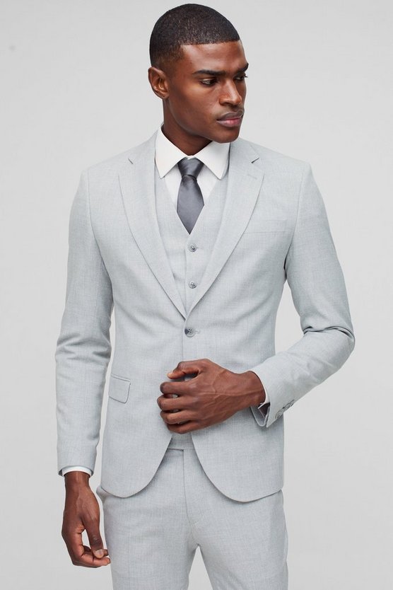 Super Skinny Grey Single Breasted Jacket 1 Super Skinny Grey Single Breasted Jacket