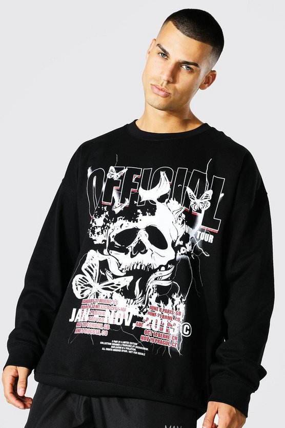 Oversized Official Skull Graphic Sweatshirt 1 Oversized Official Skull Graphic Sweatshirt