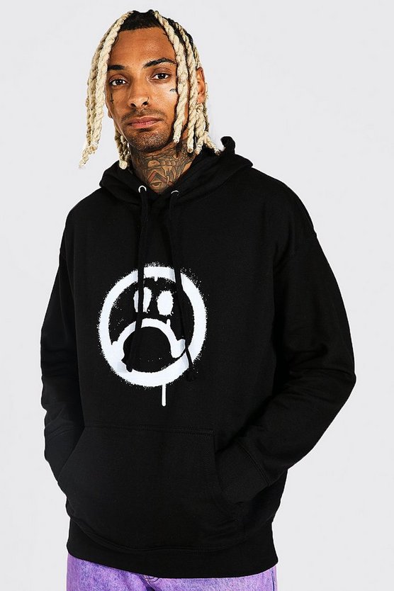 Oversized Graffiti Drip Face Hoodie 1 Oversized Graffiti Drip Face Hoodie