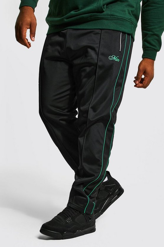 Plus Man Slim Fit Tricot Jogger With Piping