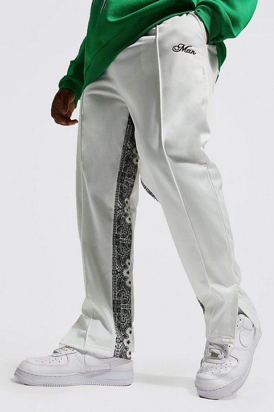 Plus Tricot Jogger With Bandana And Split Hem