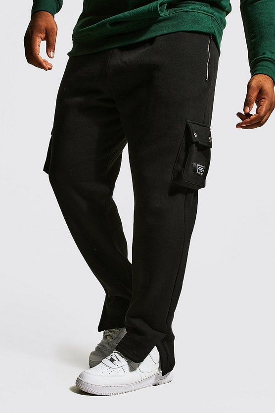 Plus Man Slim Fit Tricot Jogger With Piping