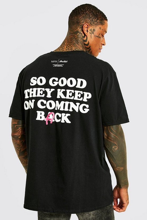 Oversized Man X Archie's Slogan T-shirt 1 Oversized Man X Archie's Slogan T-shirt