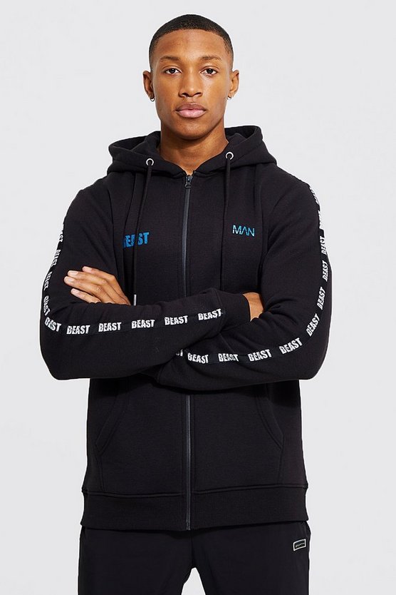 Man Active X Beast Zip Through Hoodie 1 Man Active X Beast Zip Through Hoodie