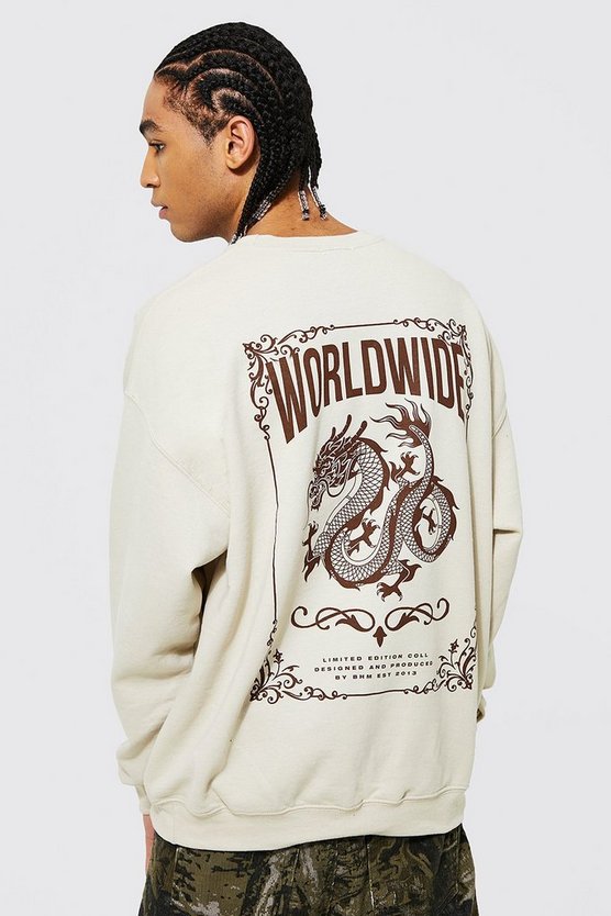 Oversized Worldwide Back Print Sweatshirt 1 Oversized Worldwide Back Print Sweatshirt