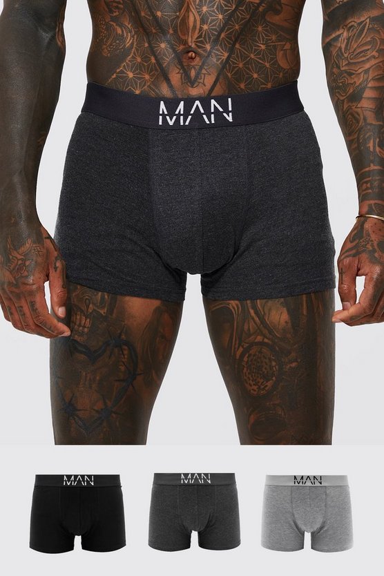 3 Pack Man Dash Tonal Mixed Trunk