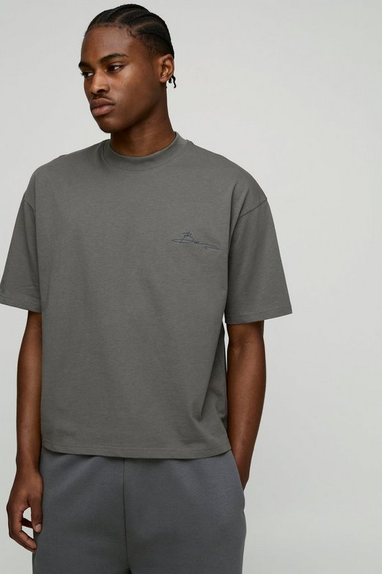 BM Signature Oversized Boxy Extended Neck T-shirt 1 BM Signature Oversized Boxy Extended Neck T-shirt