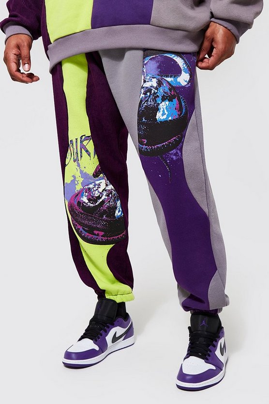 Plus Loose Spliced Jersey Graphic Jogger 1 Plus Loose Spliced Jersey Graphic Jogger