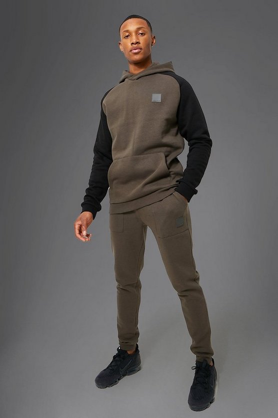 Man Active Contrast Hooded Tracksuit 1 Man Active Contrast Hooded Tracksuit