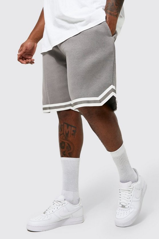 Plus Basketball Sweat Shorts With Tape