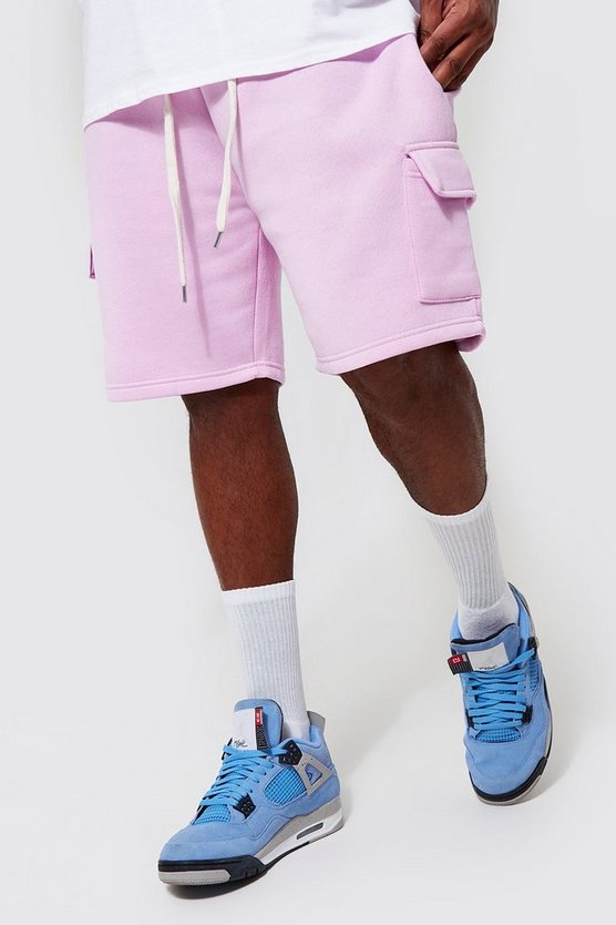 Plus Cargo Sweat Short With Extended Drawcords