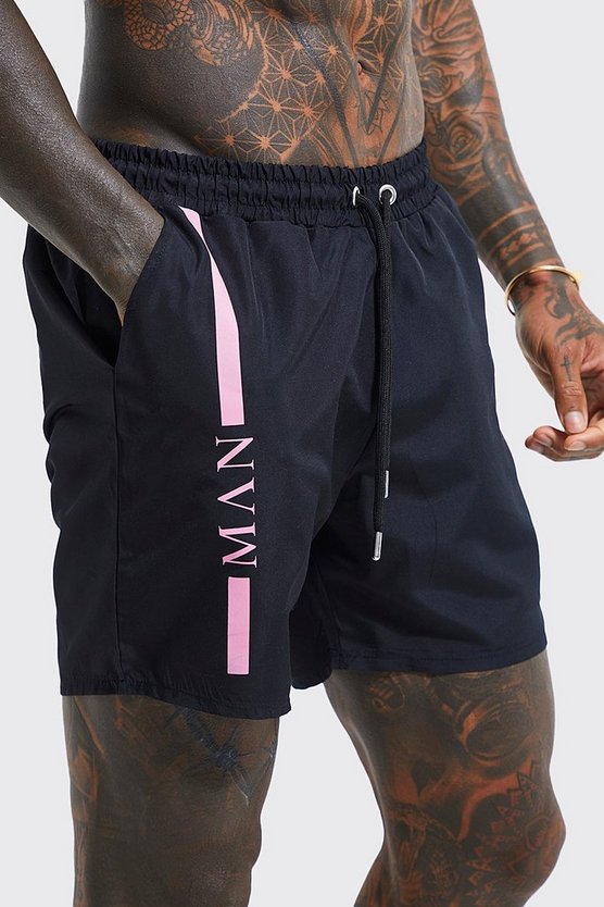 Mid Length Man Line Swim Trunks 1 Mid Length Man Line Swim Trunks