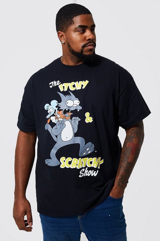 Plus Itchy And Scratchy License T-shirt 1 Plus Itchy And Scratchy License T-shirt