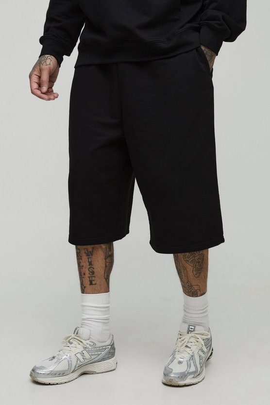 Tall Regular Fit 260GSM Loopback Basic Jersey Longline Shorts