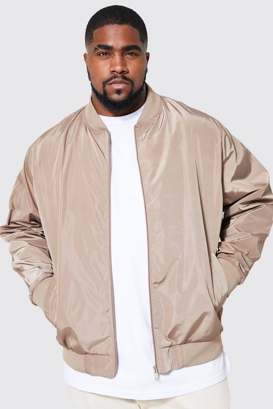 Plus Smart Nylon Bomber Jacket
