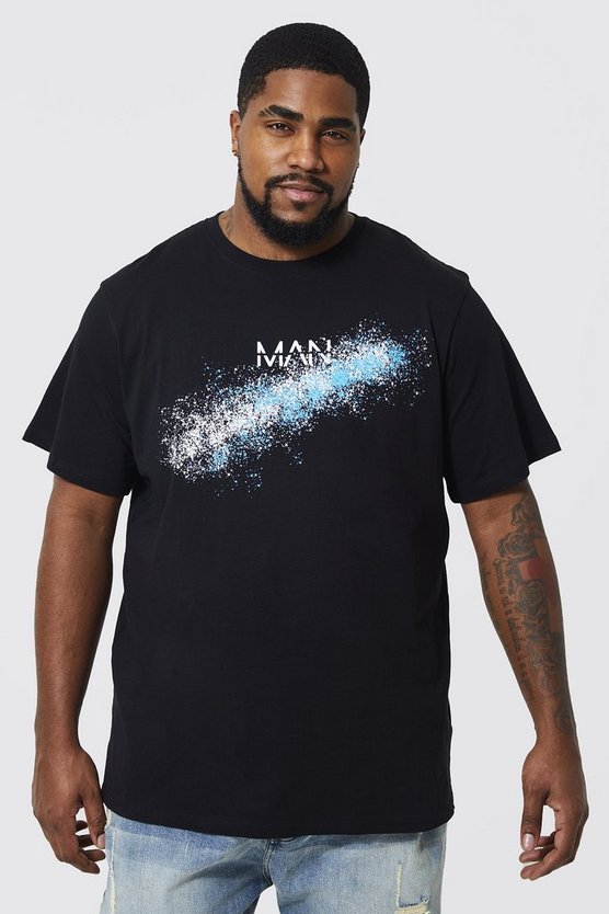 Plus Man Dash Paint Splatter T-shirt 1 Plus Man Dash Paint Splatter T-shirt