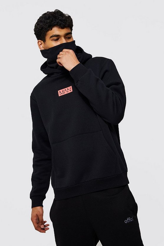 Man Box Logo Snood Hoodie