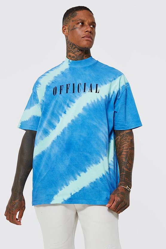 Oversized Tie Dye Extended Neck T-shirt