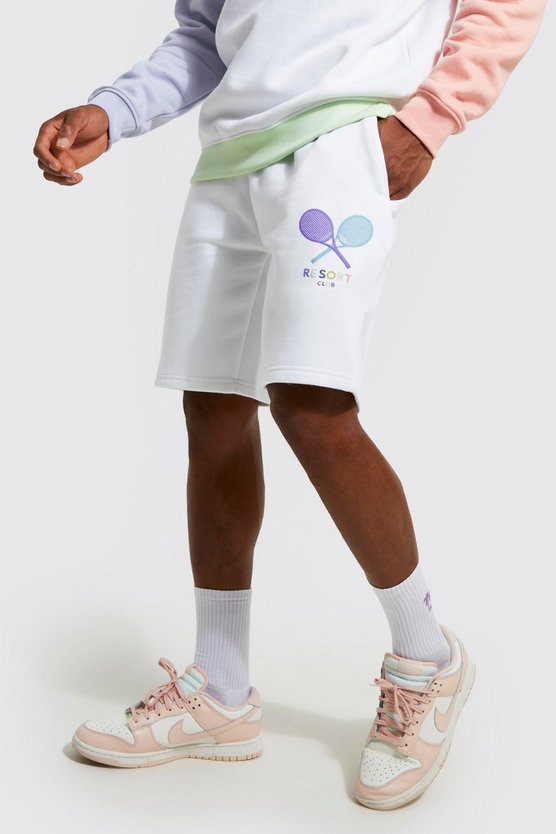 Loose Fit Resort Club Sweat Shorts 1 Loose Fit Resort Club Sweat Shorts
