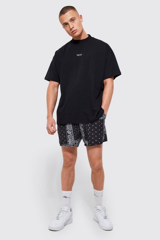 Bandana T-shirt And Recycled Swim Trunks Set 1 Bandana T-shirt And Recycled Swim Trunks Set