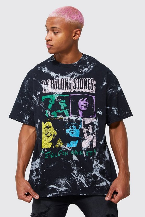 Oversized Rolling Stones Tie Dye T-shirt