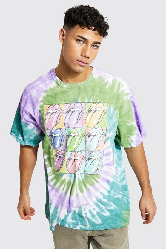 Oversized Rolling Stones Tie Dye T-shirt