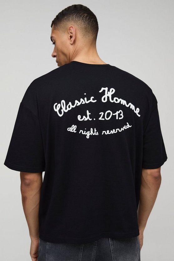 Oversized Boxy Classic Homme Graphic T-Shirt 1 Oversized Boxy Classic Homme Graphic T-Shirt