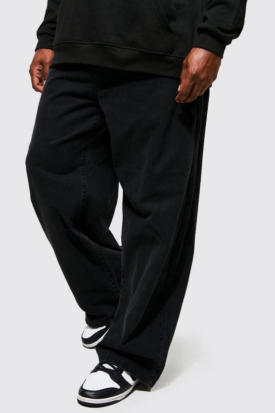 Plus Baggy Fit Rigid Denim Jean