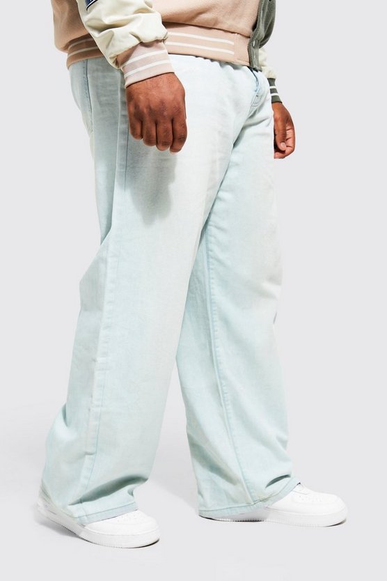 Plus Baggy Fit Rigid Denim Jean