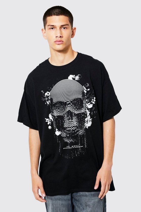 Oversized Detiled Skull Graphic T-shirt 1 Oversized Detiled Skull Graphic T-shirt