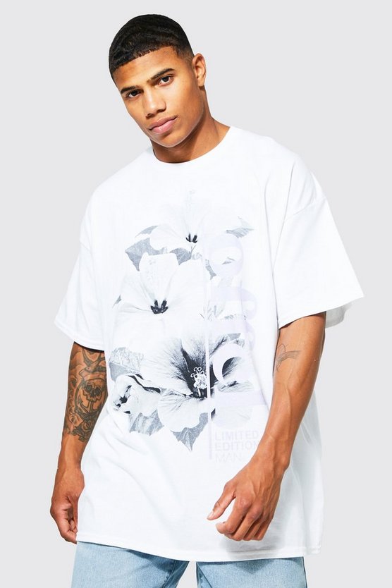 Oversized Offcl Floral Graphic T-shirt 1 Oversized Offcl Floral Graphic T-shirt