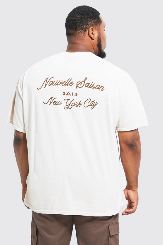 Plus Overdye Novelle Back Print T-shirt 1 Plus Overdye Novelle Back Print T-shirt