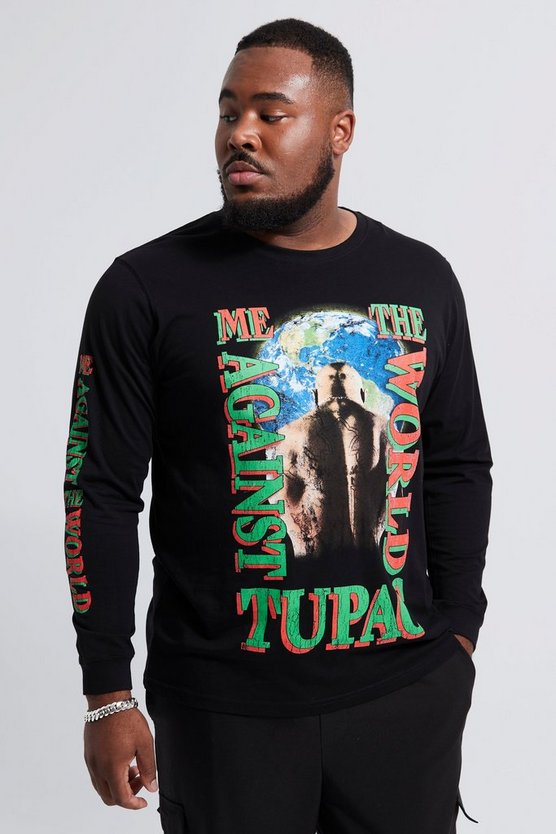Plus Homage Tupac License Long Sleeve T-shirt 1 Plus Homage Tupac License Long Sleeve T-shirt