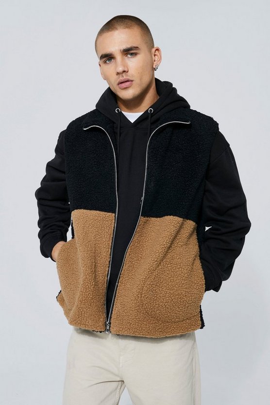Borg Colourblock Vest