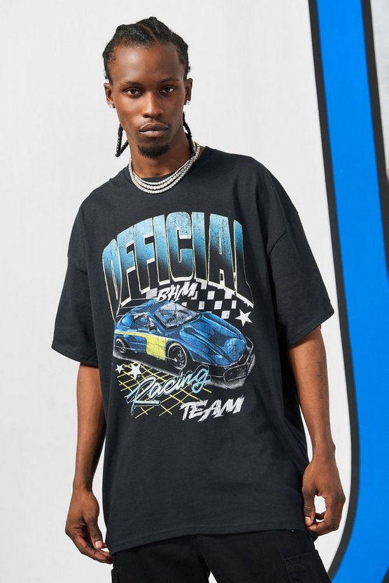 Oversized Official Racing Car Graphic T-shirt 1 Oversized Official Racing Car Graphic T-shirt